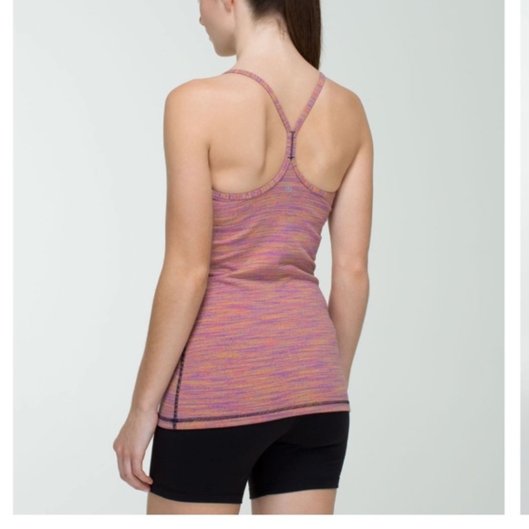 Lululemon Power Y Tank Luon Wee Are From Space Vintage Pink Size 6 EUC - Picture 2 of 9